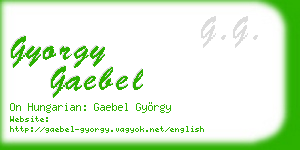 gyorgy gaebel business card